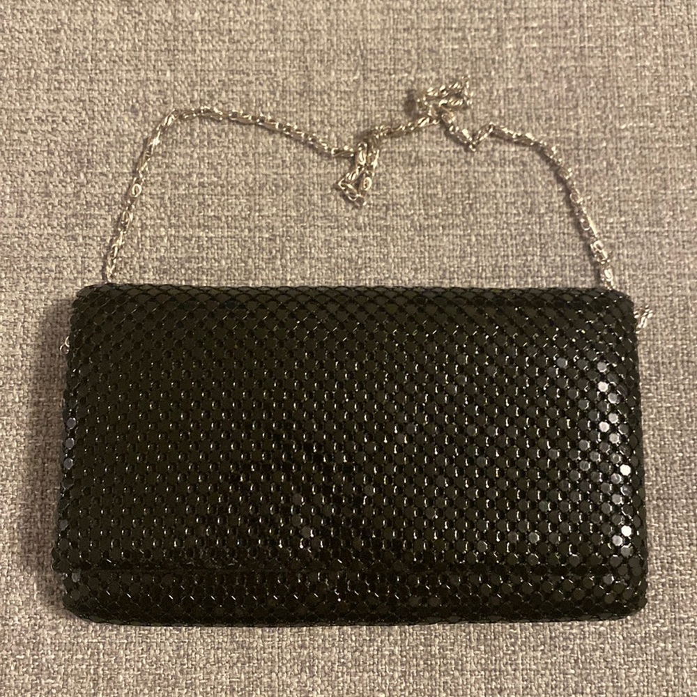 Jessica McClintock Metal Mesh Roll Evening Bag‎ Clutch Purse 4.5" x 7.5" x 2",